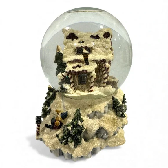 Boyds Bearly-Built Villages Kringles Shanty‎ Winter 2000's Snow Globe Music Box - Picture 8 of 11